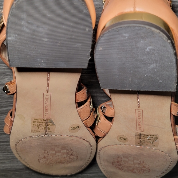 Vince Camuto Havkina Gladiator Thong Sandals size 8 fudge tan brown women's shoe - Picture 15 of 15